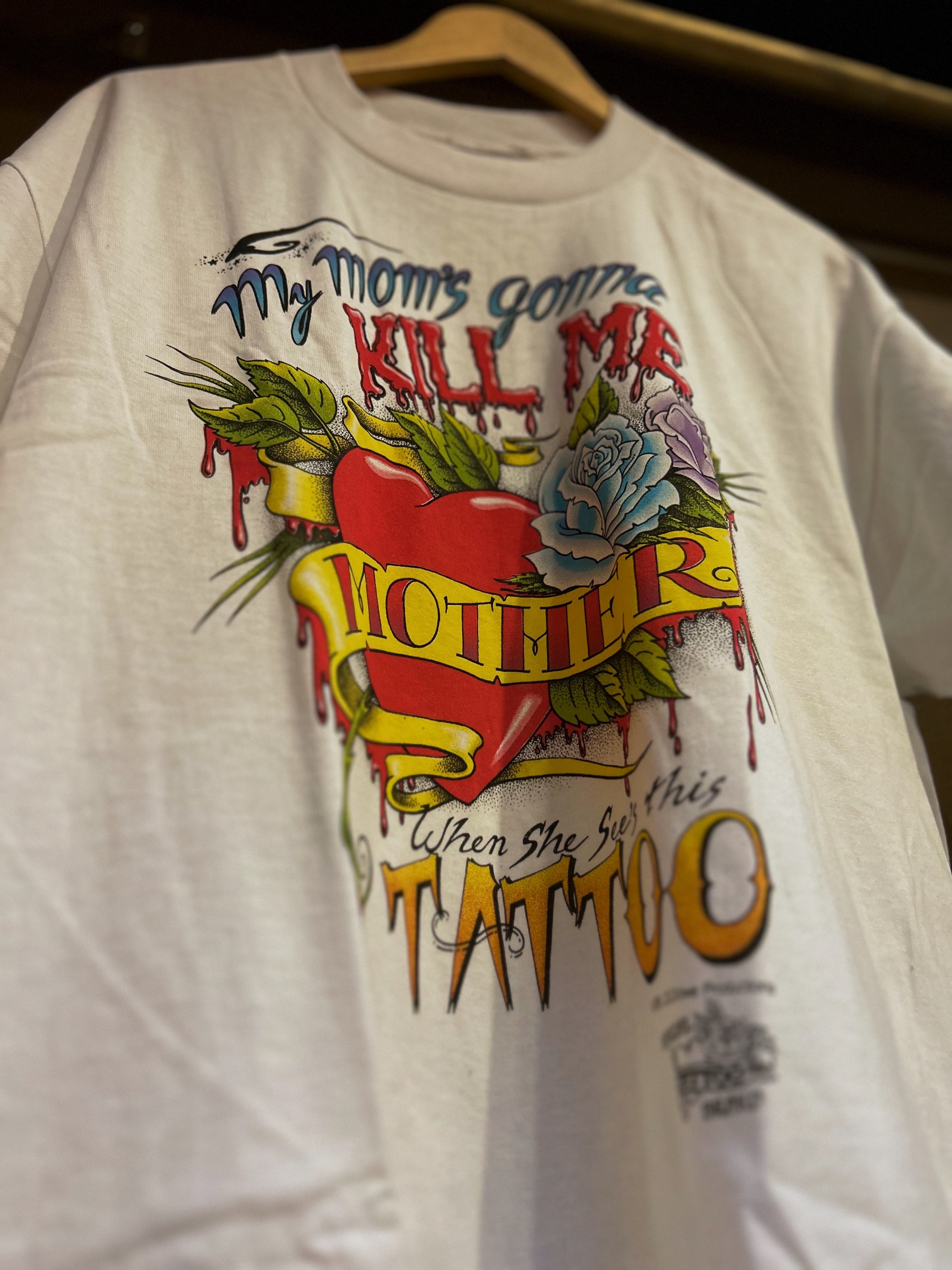 J.D. Crowe / Official Tattoo Brand Mom's Gonna Kill Me Tee - White